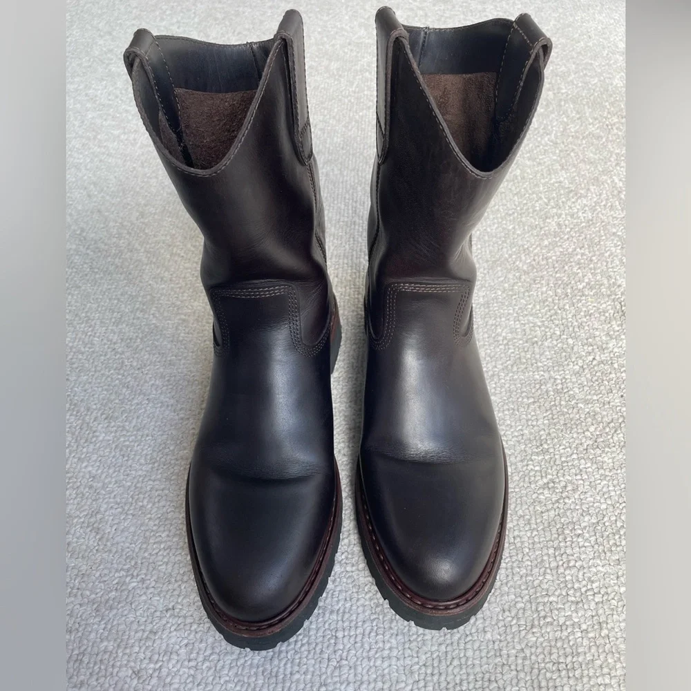 Filson Men’s Pull-On Roper Boots, Chocolate Brown, Size 9.5 - Picture 3 of 9